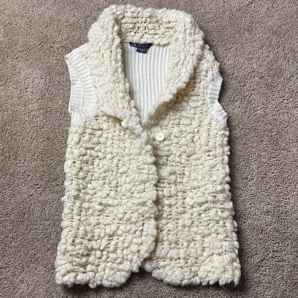 Armani Exchange Cream Sweater Vest